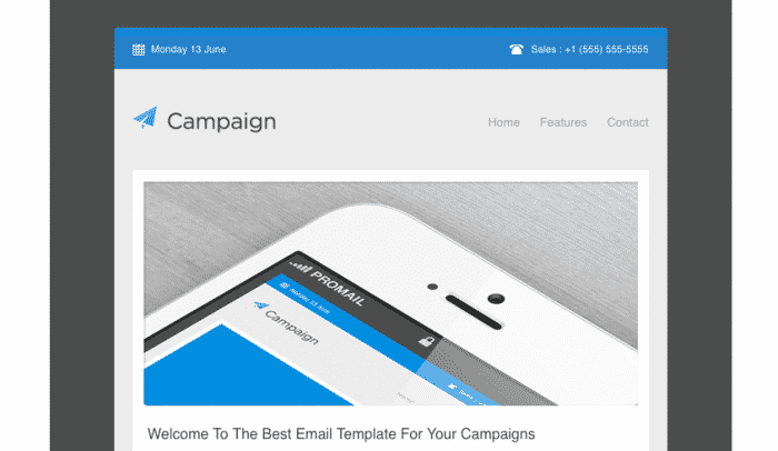 Campaigner email template