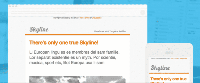 Template newsletter skyline