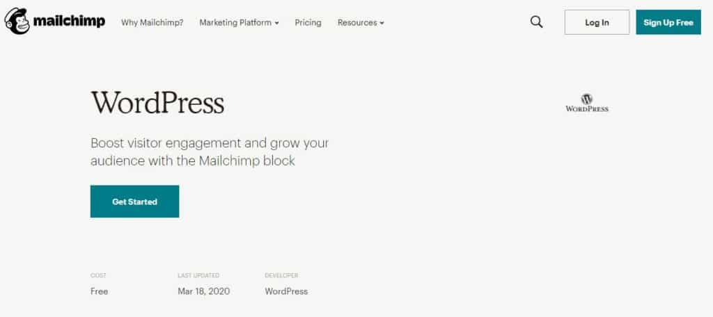 Mailchimp wordpress