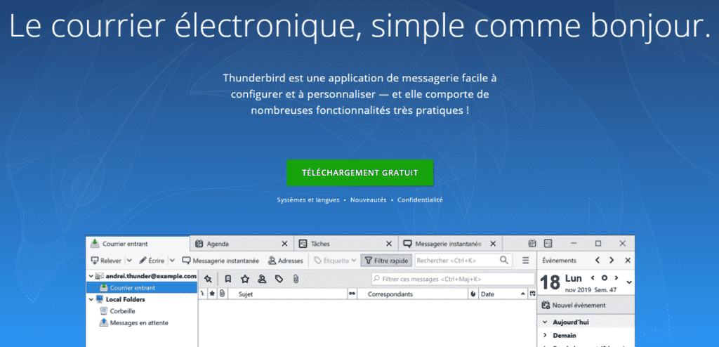 Thunderbird Le meilleur logiciel open source pour Windows 10 