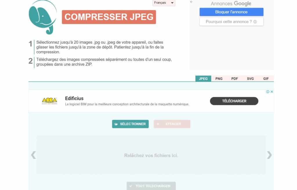 CompressJPEG Compression d’images facile à utiliser