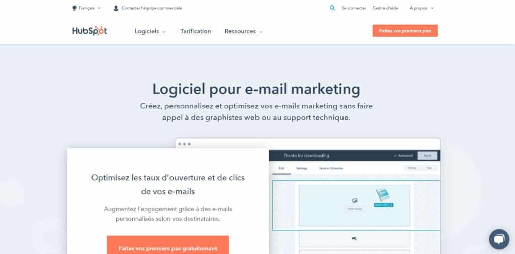 HubSpot : Le logiciel emailing avec CRM intégré