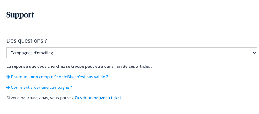 Sendinblue Support