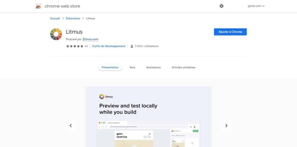 Litmus Une extension Chrome pour pré-afficher les emailing