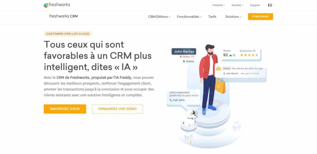 FreshWork CRM Plateforme facile d’utilisation