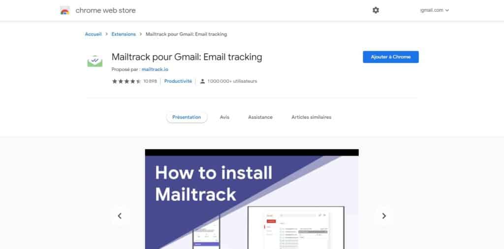 Mailtrack Une extension Google Chrome pour voir quand un destinataire ouvre un e-mail et l’a lu