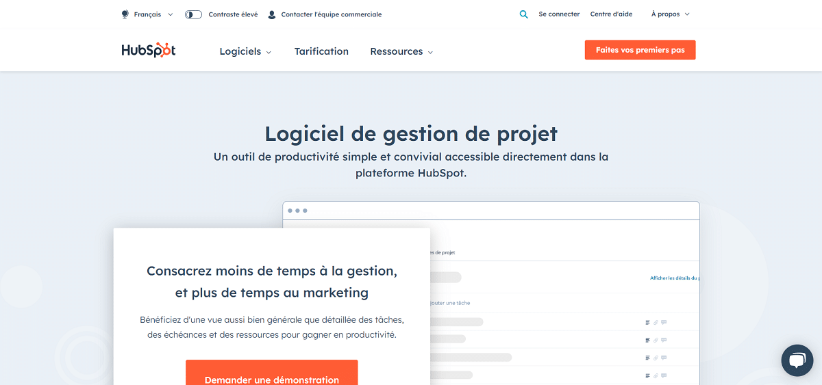 hubspot gestion de projet