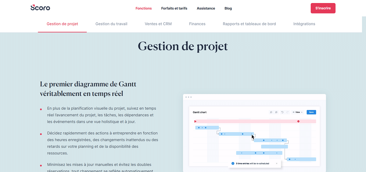 scoro gestion de projet