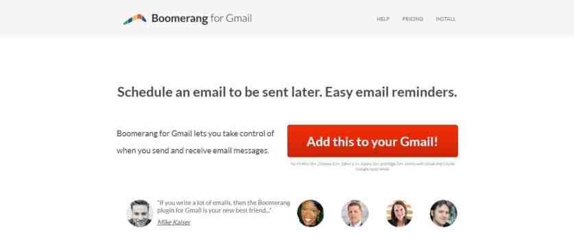 Boomerang : Logiciel de suivi de mails pour Gmail et Outlook
