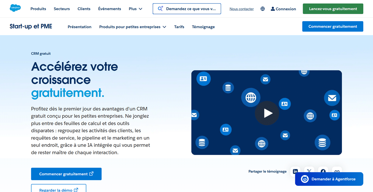 Le TOP 12 des Logiciels CRM gratuits en 2026 6 Salesforce CRM